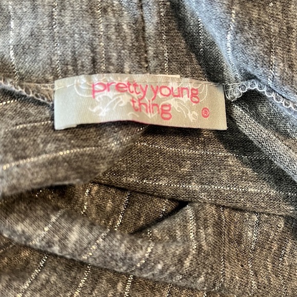Pretty Young Thing Women’s Cardigan. Grey with Silver running through. - Picture 3 of 4